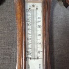 Peppercorn Bros Wooden Wall Aneroid Barometer   Thermometer  stormy Rain  Dial