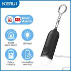 130db Personal Safety Alarm Rechargeable Self Defense Siren Keychain For Women
