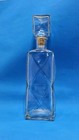 Vintage Clear Glass Liquor Decanter-raised Triangle Design Glass Stopper W  Cork