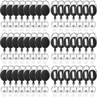 50 Pcs Retractable Badge Reels  Id Card Holders With Clip  Perfect For Work   Ev