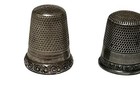 Beautiful 2 Pc Antique Sterling Silver Thimble Lot