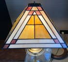 Vintage Tiffany Style Mission Lamp Shade   0nly  Stained Glass 11 5 Square