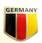 German Flag Emblem Decal Sticker Aluminum 3d 2 x2  Auto Car Germany