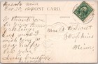 Vintage 1916 Happy New Year Postcard Pretty Lady In Red Coat With Greyhound Dog