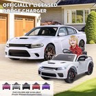 Dodge Charger Srt Hellcat 12v Powered Ride On Toy Kids Remote Control Mp3 Led