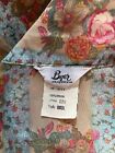 Vintage 1970s Byer California Size M Sheer Floral Shirt Button-up Fitted