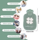 500 Ml Hot Water Bottle With Faux Fur Cover 2-in-1 Cold   Hot Compress Bag