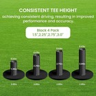 Golf Rubber Tees Driving Range 4 Pack Mixed 1 5 2 25 2 75 3 For Practice Mat