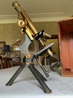 Antique W  Watson   Sons - Fram Mki Model Brass Microscope - C1898 - 1902  Cased