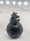 Mini Obsidian Snorlax Statue - Hand Carved Pok  mon Stone Collectible