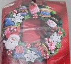 Bucilla Santa Christmas Toys Wreath Felt Kit New Frosty Train Drum 