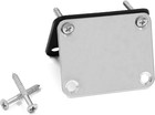 Silver Bass Guitar Neck Plate Replacement With Mounting Screws   Metal Neckplate