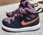 Jordan Toddler Air Jordan 1 Mid Se Black Sky Orange Mauve Size 5c