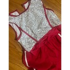 Weissman Red   Silver Sequin Dance Costume Pants And Top Mc