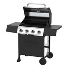 Outdoor Propane Gas Grill 4 Burner Bbq Barbecue Stainless Steel Side Shelves Lp
