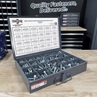 Alloy Socket Head Cap Screws Zinc Clear Coarse Thread Assortment - 453 Pcs