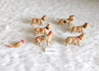 Antique Celluloid Animals Toy Set Japan Kids Decorative Collectible 7pcs Toy834