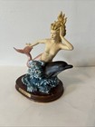 Vintage Da Vinci Collection Mermaid   Dolphin Resin Figurine