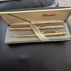 Vintage Pentel Crown Excalibur Japan Roller Pen And Mechanical Pencil Set   Case