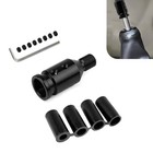 Gear Shift Knob Adapter  M12x1 25 Aluminum Alloy Shifter Knob 1 Pc Black
