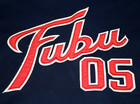 Vintage Fubu 05 Collection Baseball Jersey Shirt Size L Navy Red Fubu 05 Sewn