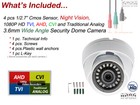4 Pcs 1080p Hd Day Night Vision Indoor Outdoor Home Office Cctv Security Camera