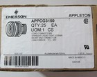 25-pack Appleton App Cg-3150 1 2  Aluminum Straight Cord Connectors  312- 437