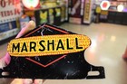 Rare 1950s Marshall Hybrid Seed Corn Dealer Painted Metal Topper Sign Farm Feed