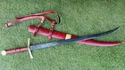35    Blade Custom Long Messer Sword - Hand-forged High Carbon Steel-beautiful Red