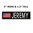 Custom Embroidered Name Tag Iron On Patch Motorcycle Biker Patches 5  X 1 3   b 