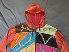 Vintage Whimsical Fairy Full Zip Hoodie Womens Xl Burnt Orange Sweatshirt Nepal