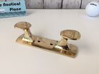 Brass Double Hook Cleat - Nautical Marine Boat Dock Chock - Hanger Handle 