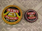 Esquire And Kiwi Black Boot Shoe Polish Wax Tins 2 Are Empty Vintage