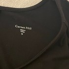 Garnet Hill Size Medium Black Jersey Knit Dress Long Sleeve Scoop Neck