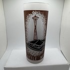 8 Vintage 1962 Seattle World s Fair 6 5 8  Frosted Tumbler Glasses Complete Set