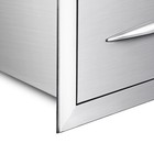 17w X 30h 21d Inch Outdoor Kitchen Stainless Steel Double Access Drawers Paper