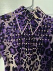  Purple Leopard Youth Western Show Outfit Shirt  Fringe Chaps And Hat