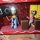 Vtg Older Day Of The Dead Mexican Folk Art Shadow Box  School Mistress 3 5    X 2   