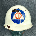 Vintage Us Civil Defense Cd M1 Helmet Liner White Capac Original
