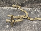 Vintage French Louis Xvi Cast Brass Rococo Orange Wall Sconce Candelabra 