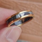 Kenya Sericho Pallasite Iron Meteorite Ring Size 8 5