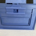 Vintage Rolykit Storage Box Portable Organizer Case Blue Sewing Crafts