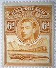 Travelstamps  1938 Basutoland Stamps Sg  24 - 6d Kgvi   Crocodile - Mogvlh