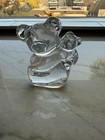 Crystal Figurine Bear With Baby Art Sculpture