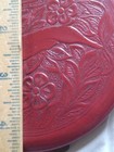 Vintage Gazelle Red Leather Compact With 1930s Era Patent 
