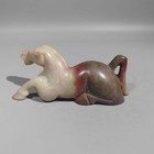  600 Very Fine 20th Chinese Antiques Carved Russet Skin Nephrite Jade Horse 240g