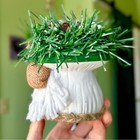 Handmade Green Mushroom Gnome Handcrafted Whimsical Charming Decor Accent