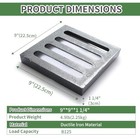 9x9 Cast Iron Drain Grate - Heavy Duty Square Outdoor Metal Grate For Storm Drai