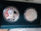 1998 Black Revolutionary War Proof   Uncirculated 2 Coin Silver Dollar Set