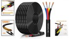 Electrical Wire 18 Gauge 4 Conductor Waterproof Marine Solar Black Cable Rv 30ft